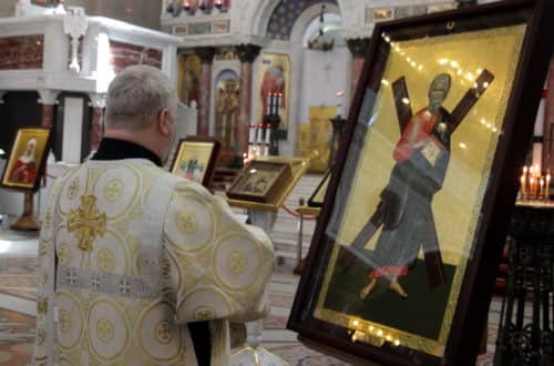 Икона святого апостола Андрея Первозванного передана в дар собору