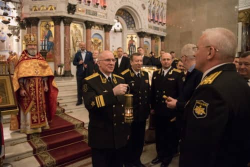 Праздник Воскресения Христова встретили в Кронштадтском Морском соборе