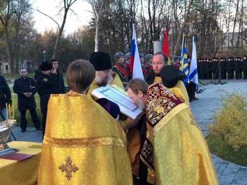 Освящение часовни в кронштадтском адмиралтействе