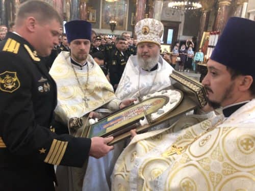 В праздник Вознесения Господня был освящен киот с иконой Святителя Спиридона Тримифунтского