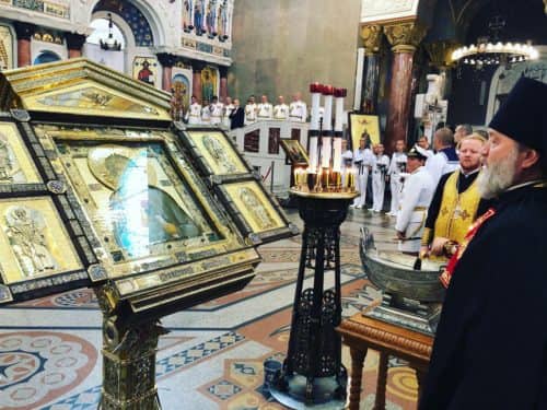 Архимандрит Алексий (Ганьжин) освятил образ Апостола Андрея Первозванного