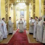 Настоятель Собора архимандрит Алексий (Ганьжин) сослужил Святейшему Патриарху Кириллу