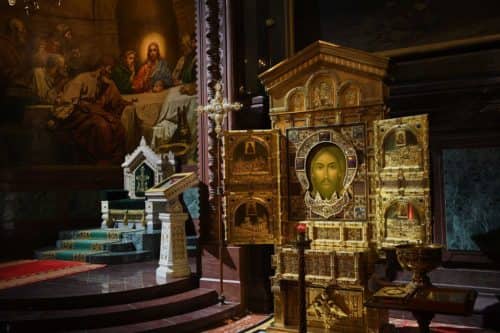 Принесение главной иконы Вооруженных Сил Российской Федерации «Спас Нерукотворный» в Санкт-Петербург