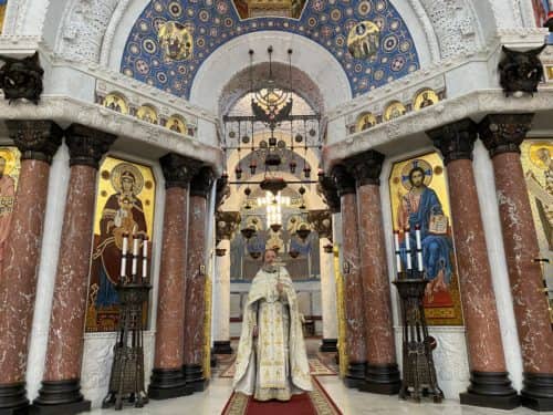 Архимандрит Алексий (Ганьжин) совершил Божественную Литургию в двунадесятый праздник Вознесения Господня