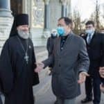 Архимандрит Алексий (Ганьжин) встретил помощника президента Российской Федерации по культуре Владимира Мединского