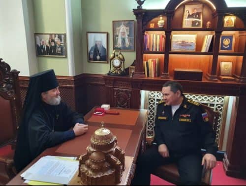 Архимандрит Алексий (Ганьжин) встретился с заместителем Главнокомандующего Военно-Морским Флотом