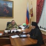 Архимандрит Алексий (Ганьжин) встретился с командующим Северо-Западного округа войск национальной гвардии