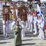 Молебен в Кронштадтском Никольском Морском ставропигиальном соборе по случаю прибытия мощей святого праведного воина Феодора Ушакова